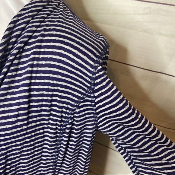 Market & Spruce Stitch Fix blue white open cardi - Picture 3 of 10